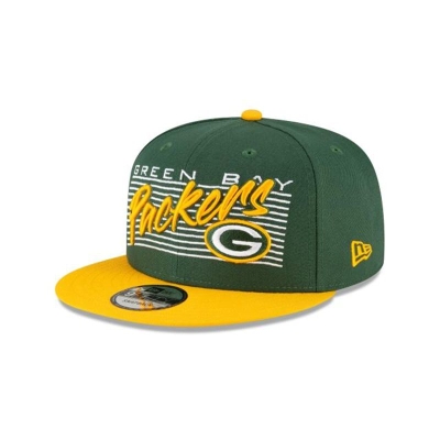 Green Bay Packers Gorra | New Era NFL Retro 9fifty Snapback Cap Mexico - Verdes